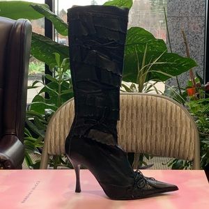 Leather Italian Barbara Bucci High Boot